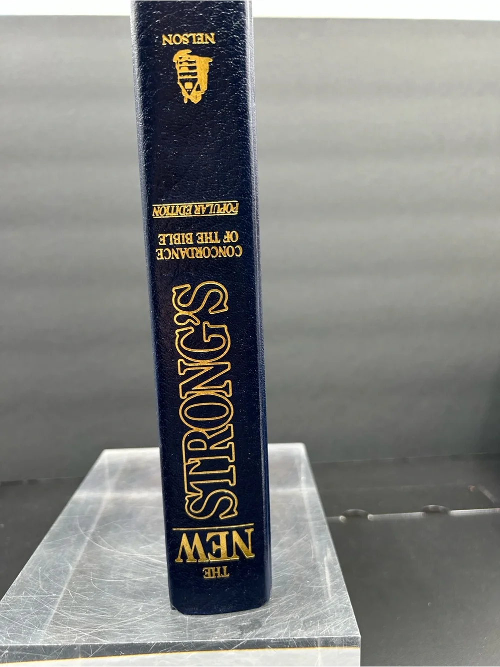 Strong's Concordance Hardcover w/ gold file spine - Navy